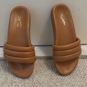Seychelles Low Key Slide Sandal Size 8 Tan